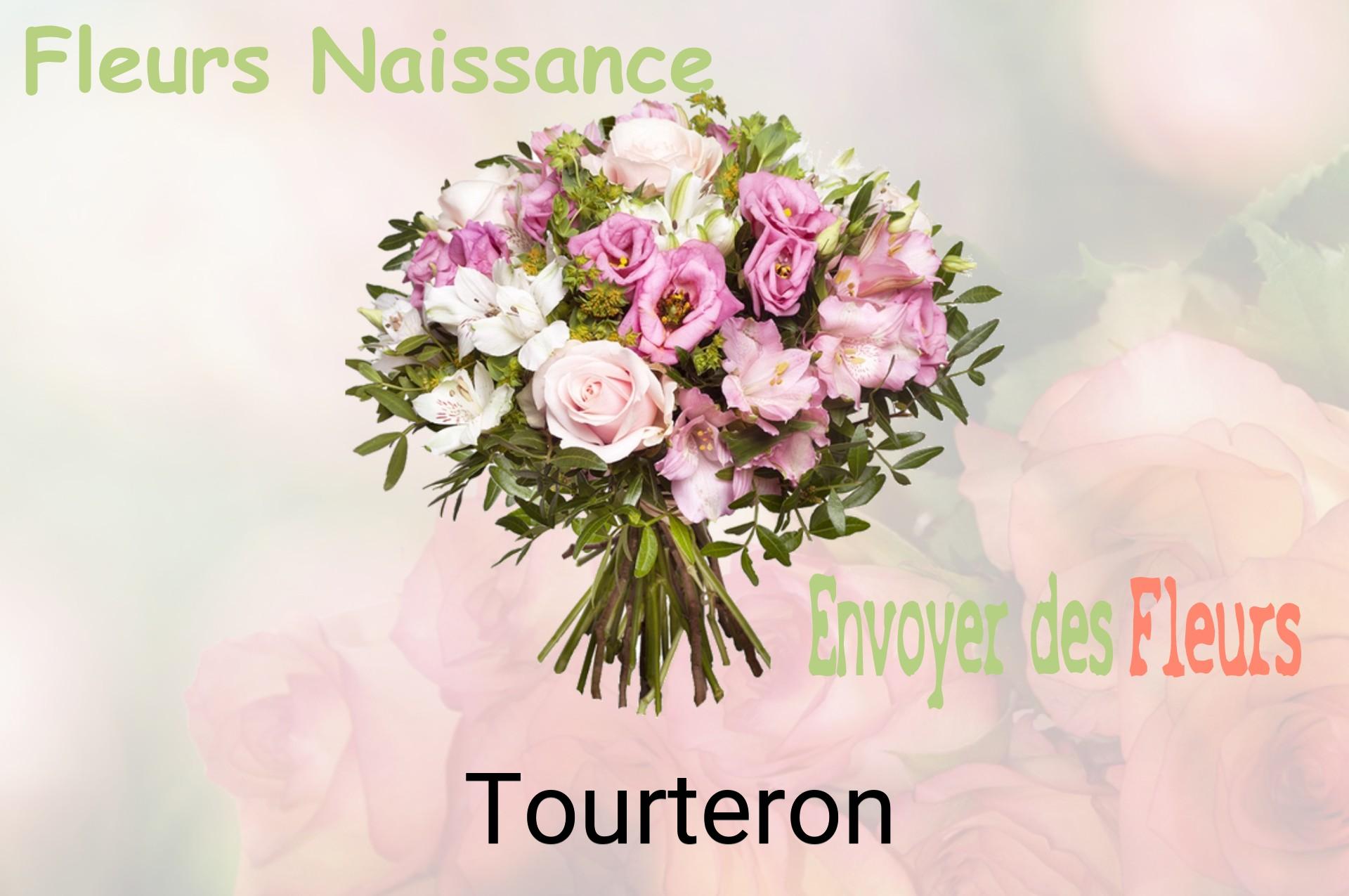 Bouquet de fleurs de naissance livré à Tourteron